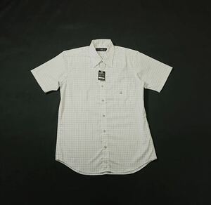 (未使用) SISSY by KANSAI YAMAMOTO // 吸水 速乾 消臭 半袖 チェック柄 イージーケア シャツ・ワイシャツ (オフホワイト) サイズ M