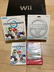 2人ですぐに遊べるセット 任天堂wii本体マリオ マリカーセット Wiiマリオカート Wiiハンドル ソフト