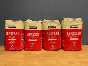 Kirklandカークランドシグネチャー スターバックス エスプレッソブレンド コーヒー(豆)1.13kg 4袋セット