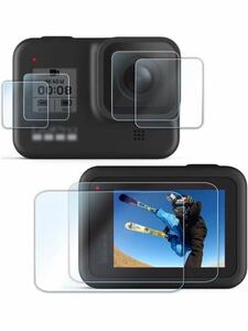 強化ガラスフィルムセット に適用 Hero 8 Black アンチスクラッチ | メイン画面用2枚 + サブ画面用2枚+LED保護フィルム2枚
