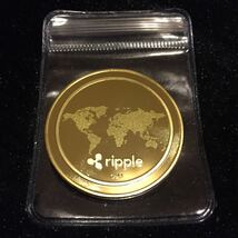 ○【送料無料】リップル 金銀メッキ レプリカ コ イ ン 2枚セット XRP Ripple 仮想通貨 暗号資産 暗号通貨 お金2.0 ブロックチェーン_画像4