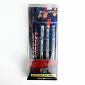呪術廻戦 スタイルフィット ペン リフィル セット ボールペン 3色ボールペン カスタマイズ 赤 黒 青 BLACK(MCD)