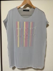チュールレース プリントTシャツ プルオーバー