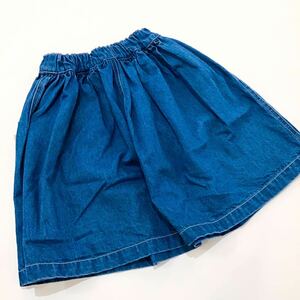 【新品未使用】ficslab フィクスラボ　90cm スカート　ロングスカート　デニム　かわいい　シンプル　メイクユアデイズ