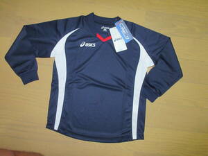 ASICS Junior mesh long sleeve shirt 150. navy new goods * settlement of accounts sale *,,