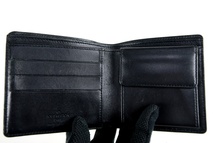 【LOUIS VUITTON】ヴィトン ノマド 二つ折り財布 ブランドウォレット ブラック レザー フランス製【HG24】_画像6