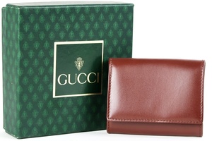 【超美品】GUCCI グッチ コインケース 小銭入れ 財布 ブラウンレザー 小物 030・662・1275【FU85】