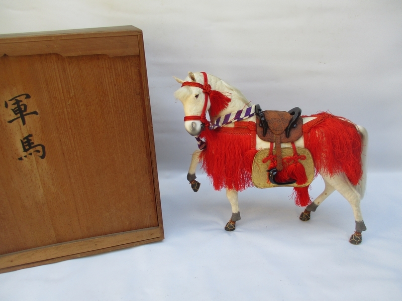 ■ Muñeco caballo de guerra [Altura aprox. 37cm] Artículo almacenado Caballo Para aquellos que prefieren ■ Muñeca tradicional japonesa En caja de madera No. 7389■, estación, Evento anual, día del Niño, muñeca de mayo