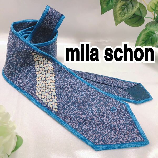 mila schon ミラ ショーン ネクタイ　総柄　花柄