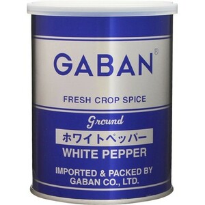 GABAN　ホワイトペッパー（缶）　210ｇ×12個　　　【スパイス　ハウス食品　香辛料　パウダー　業務用　白胡椒】