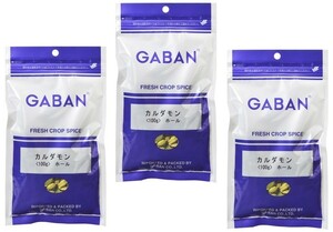 GABAN　カルダモンホール（袋）　100ｇ×3袋　　　【スパイス　ハウス食品　香辛料　シード　粒　業務用　Cardamom　しょうずく】