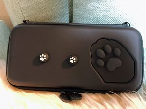 任天堂switch lite収納キャリングケース&スティックカバーセット スイッチライト保護ケース かわいい猫肉球