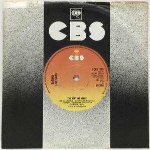 【英7】 BARBRA STREIGHSAND バーブラ・ストライザンド / THE WAY WE WERE 映画 追憶 / 1973 UK盤 7インチシングルレコード EP 45