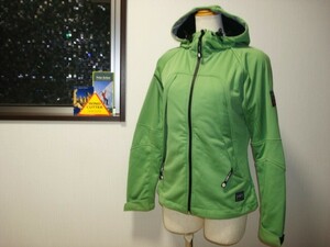 ●新品同様 美品 NOR WEAR Polar ノア 防水 雪山 ウィンタースポーツ アウトドア レディース ブルゾン マンシングウェア XSサイズ 黄緑 SS