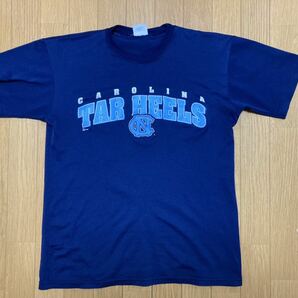 送料210円 Majestic マジェスティック NORTH CAROLINA TAR HEELS 紺 ノースカロライナ大学 UNC ターヒールズ Tシャツ Mの画像1