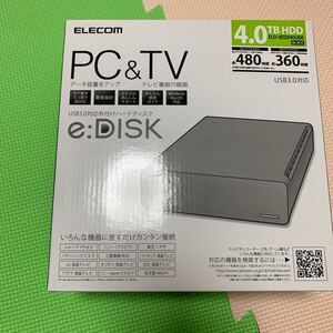 エレコム USB3.0対応 外付けハードディスク 4.0TB ELD-XEDUBKシリーズ ELD-XED040UBK