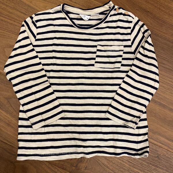 ZARA キッズ 長袖Tシャツ ロンT 98cm ボーダー 子供服