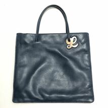 ロエベ LOEWE レザーハンドバッグ 青_画像1