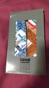 Kansai タオルハンカチ ピンク+ブルー2枚セット 新品未使用 、