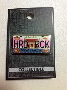 【HardRockCafe】ハードロックカフェのピンバッジ　浅草ナンバープレート　新品未使用