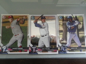 2018　topps Chrome KHALIL LEE, SPENCER HOWARD, JOSE TREVINO 3枚セット　