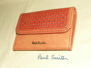 PWU322 ② новый товар стандартный Paul Smith перфорирование перегородка . имеется визитная карточка карта inserting 
