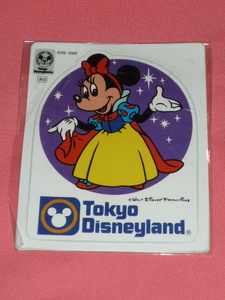  ultra rare! retro Tokyo Disney Land Minnie Mouse seal sticker *