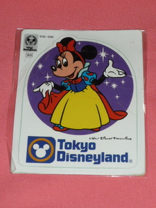 очень редкий! retro Tokyo Disney Land Minnie Mouse наклейка стикер *