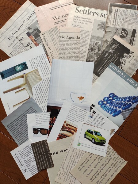 コラージュの欠片 Old英字新聞・洋雑誌etc 追加あり♪