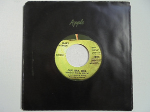 Appleシングルレコード Mary Hopkin『 QUE SERA, SERA 』US盤 Apple 1823 美品