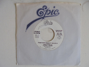 80年代 USシングル盤レコード CHEAP TRICK『 EVERYTHING WORKS IF YOU LET IT 』NOT FOR SALE非売品 美品