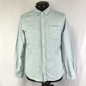  Urban Research * thick cotton / long sleeve shirt [40/ men's M/ light blue ]. pocket / simple /URBAN RESEARCH*BF58