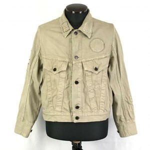 RNA* flax /linen& cotton jacket / blouson [M/ beige group ]a-ruene-*BC77