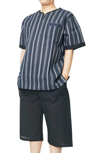 [...] jinbei Home wear ... weave cotton 80% flax 20% long pants black NS-3 L