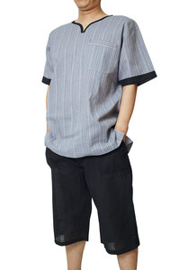 [...] jinbei Home wear ... weave cotton 80% flax 20% long pants black NS-4 3L