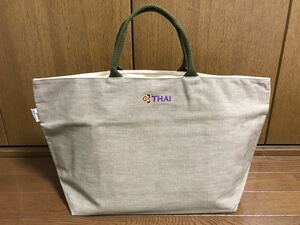  новый товар не использовался трудно найти Thai авиация Thai airways THAI SHOP официальный товары большая сумка покупка сумка Logo сумка парусина большая сумка 