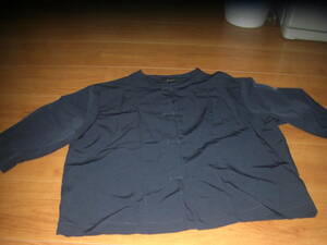  Jeanasis 6~7 minute sleeve navy blue color tea ina blouse 
