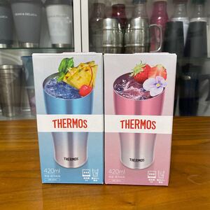 サーモス 真空断熱タンブラー 420ml ブルーフェード JDE-421C BL-FD