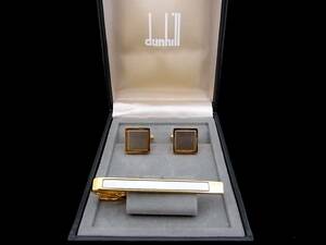 *N3282*# beautiful goods #[dunhill] Dunhill [ silver * Gold ]# cuffs & necktie tweezers!