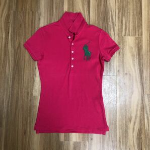 ラルフローレンポロシャツ　レディース M ピンク　ビーズポニー RALPH LAUREN