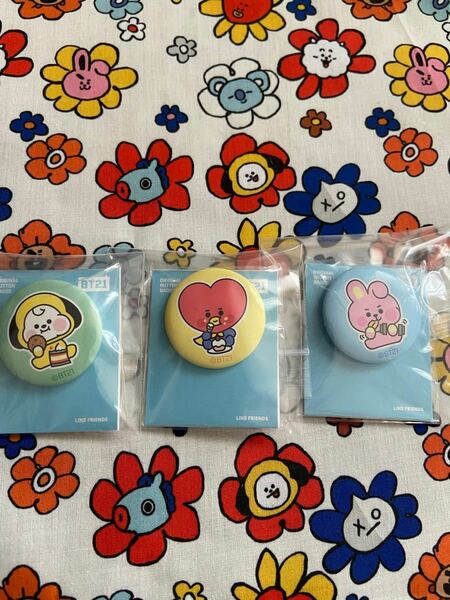 BT21ファミマ缶バッジ CHIMMY TATA COOKY