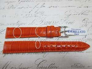 難あり MORELLATO ITALY 16mm Orange アリゲーター VOLTERRA