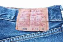 3-3942/リーバイス 501 ペイント加工レギュラーデニムカットオフショーツ 米国製Levi’s ショートパンツ_画像4