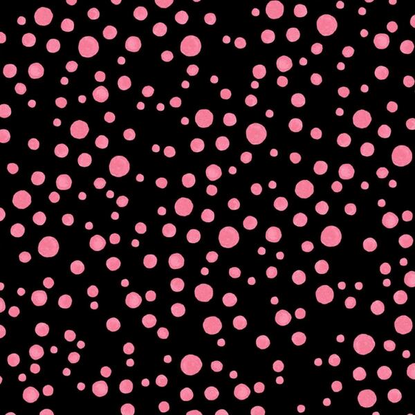 90*USAコットン ロラライハリス Balloon Dots 黒 ピンク ハンドメイド 輸入生地 