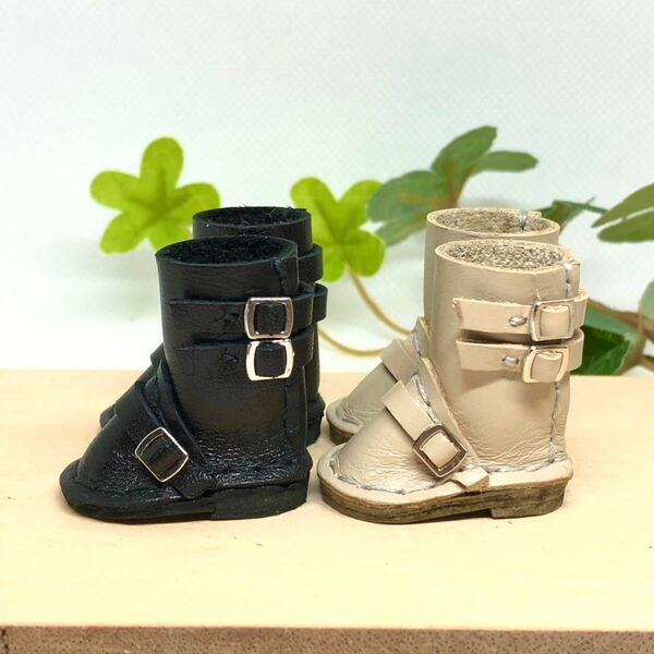 革細工　2ストラップ幅広エンジニア　一足　miniature boots.