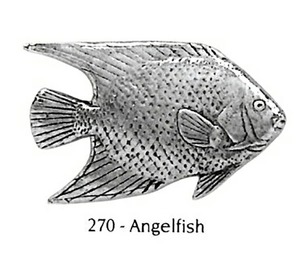 ピンバッジ エンゼルフィッシュ 270 熱帯魚 魚 ピンズ バッチ スズ シルバー ピューター おしゃれ ブローチ バッジ バッヂ GEORGE G.HARRIS