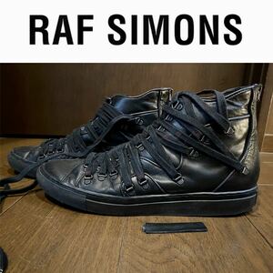 RAF SIMONS ラフシモンズ 多重シューレース スニーカー ブラック 41 26cm アーカイブ