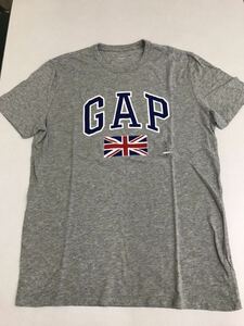 ●ＧＡＰ●新品●Tシャツ●L●ギャップ●ロゴ●グレー●イギリス国旗●ユニオンジャック●カジュアル●綿●21●3-2