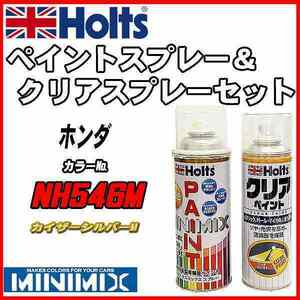 ペイントスプレー ホンダ NH546M カイザーシルバーM Holts MINIMIX クリアスプレーセット