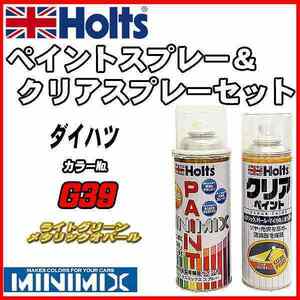 ペイントスプレー ダイハツ G39 ライトグリーンメタリックオパール Holts MINIMIX クリアスプレーセット